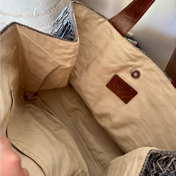 IBELIV Raffia Straw Onja Tote Bag Handbag, Grey - Picture 12 of 15